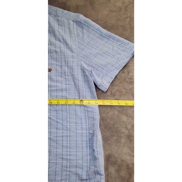 Island Shores Sz XXL Men's Short Sleeve Button Up Hawaiian Shirt Blue Pocket C24 - Picture 3 of 7